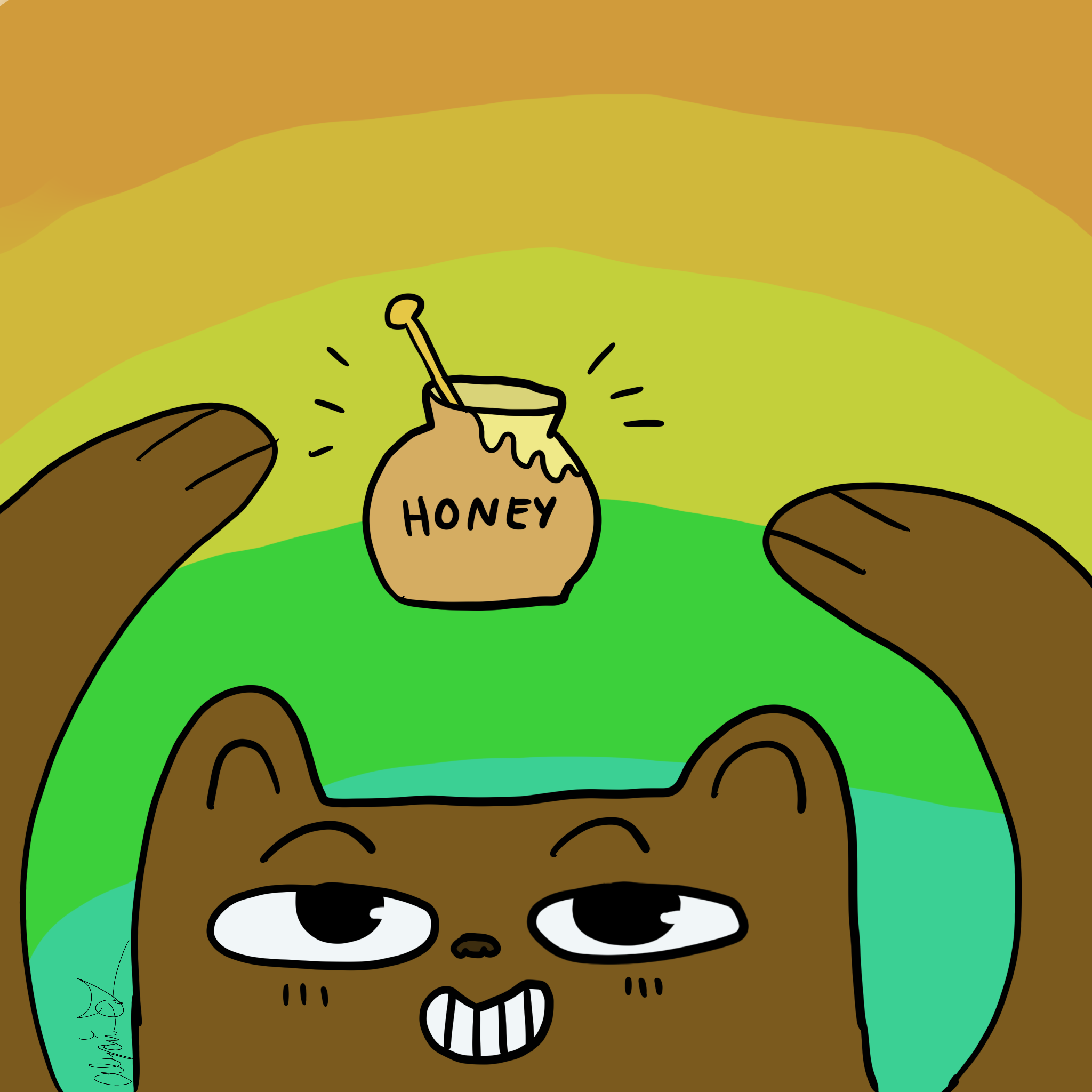 Honey Bear Postcard