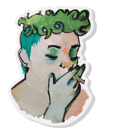 My Ex Roommate Stole My Blunt LIMITED EDITION Standard Die-Cute Vinyl 2x3 Sticker