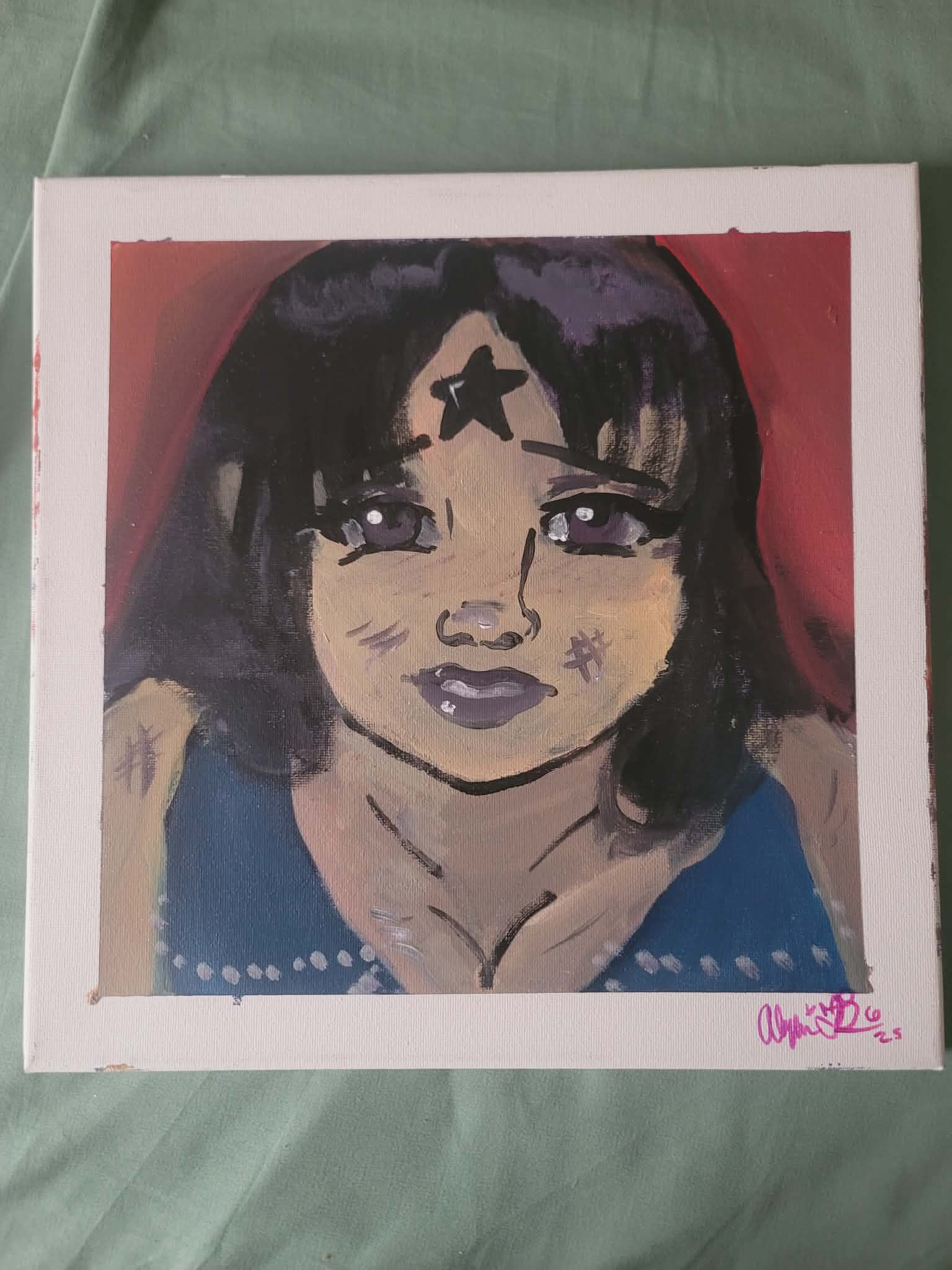 Mistress 9 Inspired Varnished Acrylic 12x12 Painting