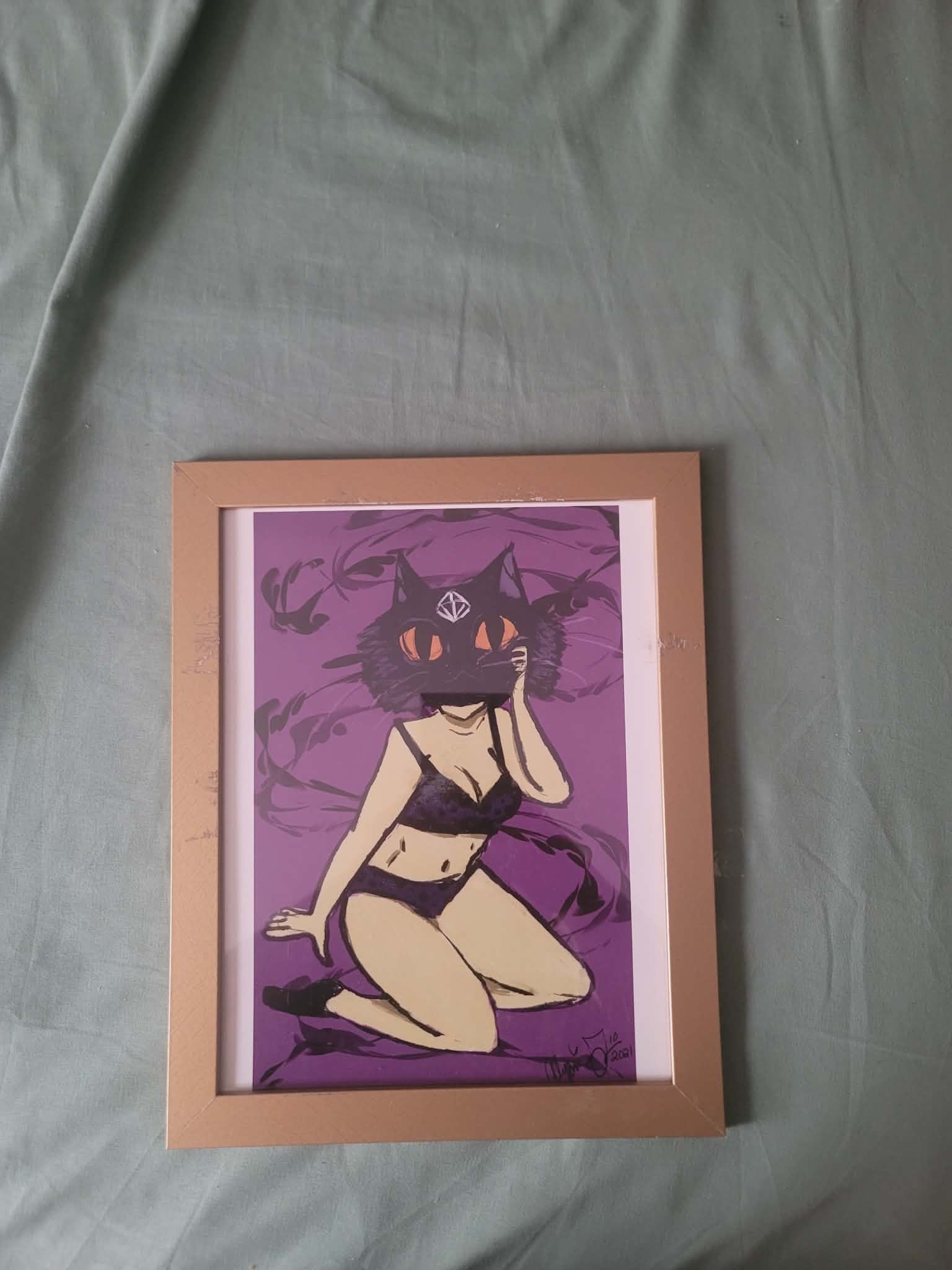 Luna Framed Print 8 1/2 x 12 on Matte Card Stock